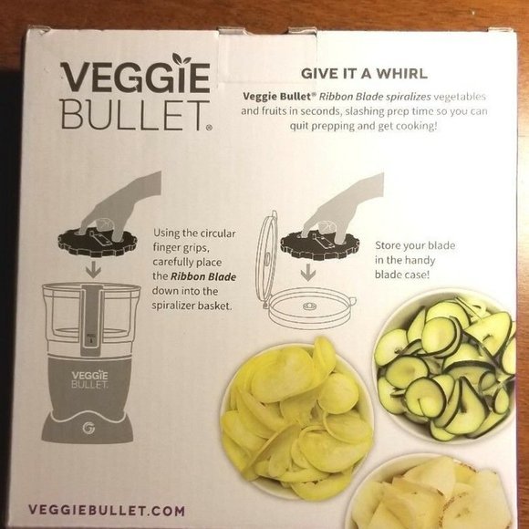 Veggie Bullet Ribbon Steel Blade Nutribullet Magic Bullet Cooking‎ Spiralize - Picture 3 of 3